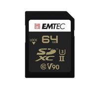 EMTEC V90 Ultra Pro - Carte mémoire flash - 64 Go - Video Class V90 / UHS-II U3 - SDXC UHS-II