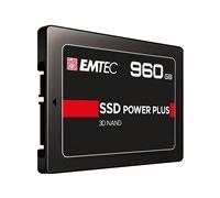 EMTEC - Disque Dur SSD Interne 2,5" - SATA - Collection X150 Power Plus - 3D NAND - 960Go - 10x Plus Rapide qu’un Disque Dur Classique - Ultra-Performant