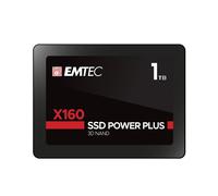 Emtec X160 SSD 1.02 To, 2.5" SATA III, QLC 3D NAND, Lecture 520 Mo/s, Écriture 500 Mo/s, Compatible PC et ordinateur portable, Support S.M.A.R.T. et TRIM