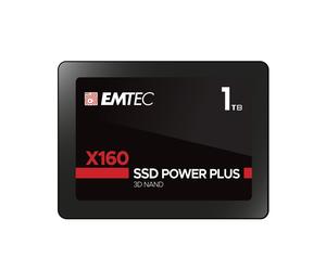 Emtec X160 SSD 1.02 To, 2.5" SATA III, QLC 3D NAND, Lecture 520 Mo/s, Écriture 500 Mo/s, Compatible PC et ordinateur portable, Support S.M.A.R.T. et TRIM
