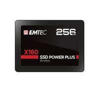 Emtec X160 SSD 256 Go 2.5" SATA III QLC 3D NAND, Lecture 520 Mo/s, Écriture 500 Mo/s, Dimensions 69.8x7x100mm, Support S.M.A.R.T. et TRIM