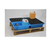 emtez PE Bac de rétention sans grille pour petits contenants 59,5x39,5x17cm, 22 litres Quantité:1