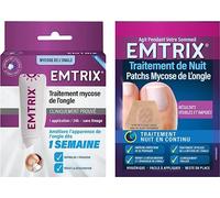 Emtrix Crème - Traitement pour Mycoses ou Psoriasis des Ongles - Cliniquement Prouvé - Pas Besoin de Limer, 10 ml + Emtrix - Patchs Mycose de l'Ongle