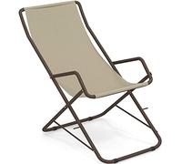 Emu Bahama Chaise longue oscillante pliable Art. 170 couleur marron d'Inde 41 toile en textilène, couleur beige
