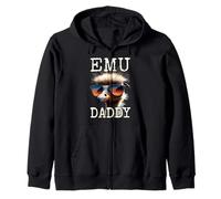 Emu Daddy Oiseau Autruche Marcheur Papa Fête des Pères Grand Sweat à Capuche