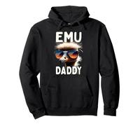 Emu Daddy Oiseau Autruche Marcheur Papa Fête des Pères Grand Sweat à Capuche