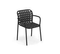 Emu Chaise de jardin avec accoudoirs Yard noir, gris noir lxHxP 58x81x55cm