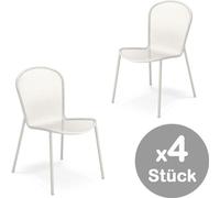 Emu Ronda 4er Set Chaises de jardin blanc