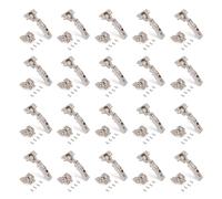 Emuca 1011007 Lot de 20 charnières à visser Ø35mm 100° montage en applique et embases à visser avec réglage excentrique
