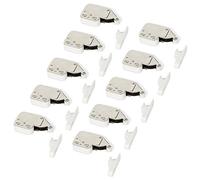 EMUCA 1275415 Lot de 10 Fermetures Push pour porte battante de Meuble, Blanc