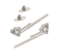 EMUCA 1275607 Compas de portes relevables de meuble avec accessoires, Nickelé, Set de 2 Pièces