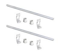 Lot de 2 rails pour armoires Jagmet et accessoires, longueur 815mm, Acier, Peint en blanc