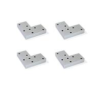 Emuca 2022825 - Pied de Meuble, Hauteur 12 mm, Plastique, 4 pcs Gris Métallisé