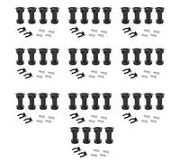 Emuca Lot de 10 kits de pieds de réglage pour meubles Bone, avec base pré-assemblée, hauteur 150mm, réglable 148-165mm, Plastique,