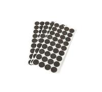 Emuca 2038116 Lot de 150 patins ronds en feutre diamètre 20mm auto-adhésifs marron