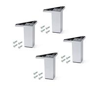 EMUCA 2039825 - Kit de 4 pies Alumix1 Para mueble, altura 120 mm en Gris Metalizado