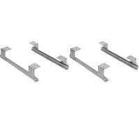 Emuca 3026025 Jeu de coulisses à galets pour tiroir porte-clavier, gris (Lot de 2)