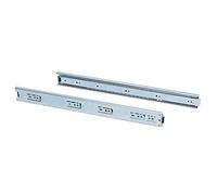 Emuca 3043405 Paire de coulisses/glissières à billes sortie totale 45mm x 400mm pour tiroir, Lot de 5, Zingué