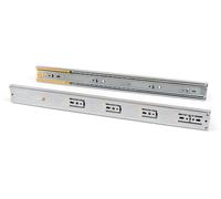 Emuca 3049505 Paire de coulisses/glissières à billes sortie totale et fermeture amortie 45mm x 350mm pour tiroir