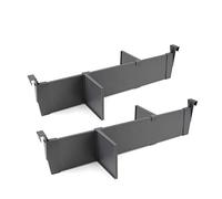 EMUCA 3184035 Jeu organisateur de tiroir réglable, Aluminium et Plastique, Gris Anthracite, 600mm