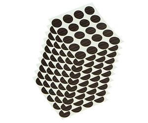 EMUCA 4026483 Cache couvre vis adhésif, Wengué, Ø 13 mm, Set de 200 Pièces
