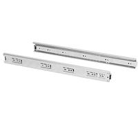 Emuca 4177205 Jeu de coulisses pour tiroirs à sortie totale, hauteur 45mm, longueur 350mm, Acier, Zingué