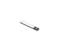 Emuca 5214114 Luminaire LED Kaus Black rechargeable par USB avec détecteur de mouvement, 240mm, Peint en noir
