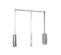 Emuca 7030011 Penderie rabattable pour armoire Sling, 450 600, Chromé, Acier et Plastique.