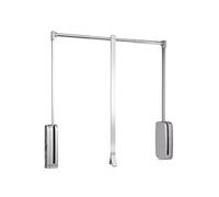 Emuca 7030111 Penderie rabattable pour armoire Sling, 600 830, Chromé, Acier et Plastique.