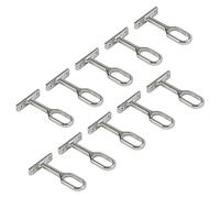 Emuca 7061007 Support central pour barre de penderie ovale, Zamack, Nickelé, Lot de 10