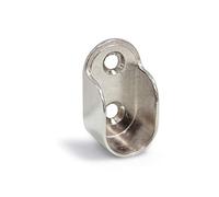 Support pour tube de penderie ovale 30x15 - nickelé - par 50 EMUCA