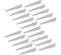 Emuca 7908512 Équerres d'étagère pour rail double perforation pas 32mm, blanc, 170mm, Set de 20 pièces