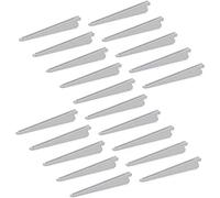 Emuca 7908812 Équerres d'étagère pour rail double perforation pas 32mm, blanc, 320mm, Set de 20 pièces