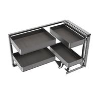 Emuca 8383635 Accessoire extractible Harmony pour meuble de cuisine Droite Acier et Bois Gris anthracite