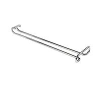 Emuca 8930111 Support porte-verres à pied suspendu sous armoire/étagère, 41cm long en acier chromé 1 Chromé
