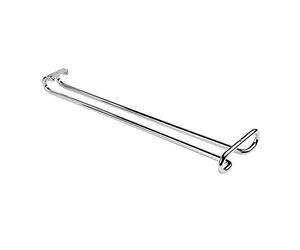 Emuca 8930111 Support porte-verres à pied suspendu sous armoire/étagère, 41cm long en acier chromé 1 Chromé