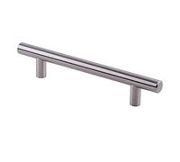 Poignée pour meuble Orlando EMUCA D. 12 mm en acier finition nickel satiné avec entraxe 128 mm - 9290451 Nickel satiné G