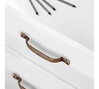 Emuca 9160208 Poignée pour meuble - CC 96mm - zamak - finition bronze - Set de 20 pièces