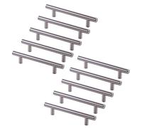 Emuca 9163851 Poignée pour meuble diamètre Ø12mm, CC 224mm, acier, nickel satiné, Set de 10 pièces