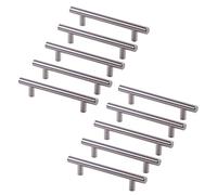 Emuca 9163951 Poignée pour meuble diamètre Ø12mm, CC 256mm, acier, nickel satiné, Set de 10 pièces