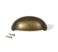 Emuca Poignée de meuble Marrakech 9348908 Coquille en zamak Finition bronze Entraxe 64 mm