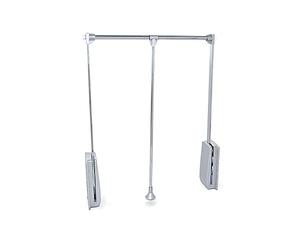 Emuca - Barre de penderie escamotable, tringle relevable, penderie rabattable pour armoire, largeur réglable 830-1150mm, Chromé