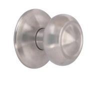 Emuca - Bouton de porte d'entrée, Modèle Fedora, Ø70mm poignée pour porte d'entrée, Acier inoxydable, Nickel satiné