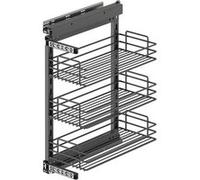 Emuca Chariot extractible TitaneStar, fermeture amortie, module 300 mm, acier, gris anthracite