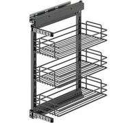 Emuca - Chariot Coulissant TitaneStar avec Soft Close, Module 400mm, Gris Anthracite, Acier