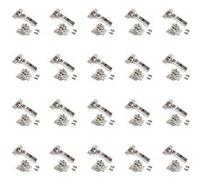 Emuca Charnières Ø35 mm 1011607 droites 100° avec fermeture amortie – Lot de 20 nickelé