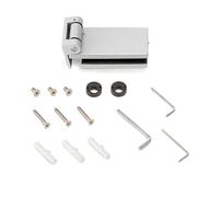 Emuca Charnière pour porte en verre horizontale 40 mm – 8–12 mm, aluminium et acier, gris métallique