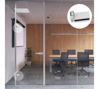Emuca Charnière pour porte en verre horizontale 40 mm – 8–12 mm, aluminium et acier, gris métallique