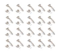 Emuca - Charnière X92, fermeture amortie, ouverture 105º, À visser, embase avec montage mixte, Nickel satiné, Acier, 20 un