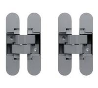 Emuca - Charnières invisibles pour portes en aluminium (Lot de 2) Peint en aluminium G